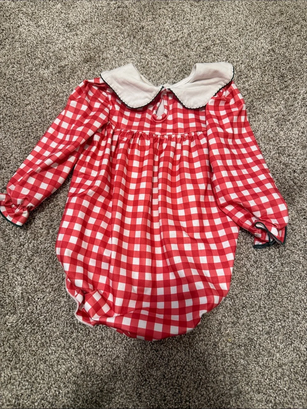 Classic Red Gingham Holiday Baby One-Piece Bodysuit